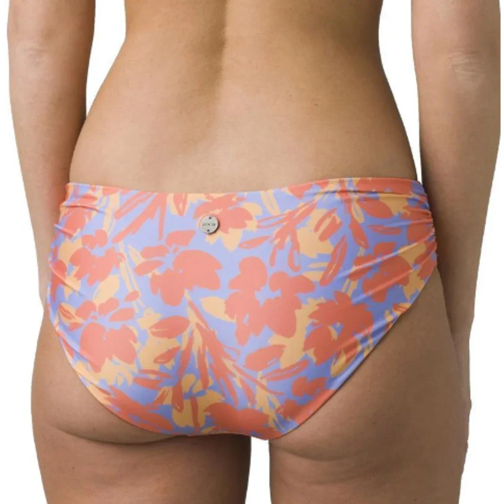 PRANA Women's Marta Bikini Bottom XS Pink Morning Glory Bloom Hipster NWT_2